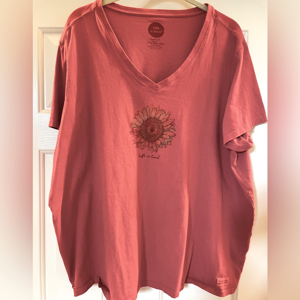 Womens Life is Good Crusher Tee plus size 3X